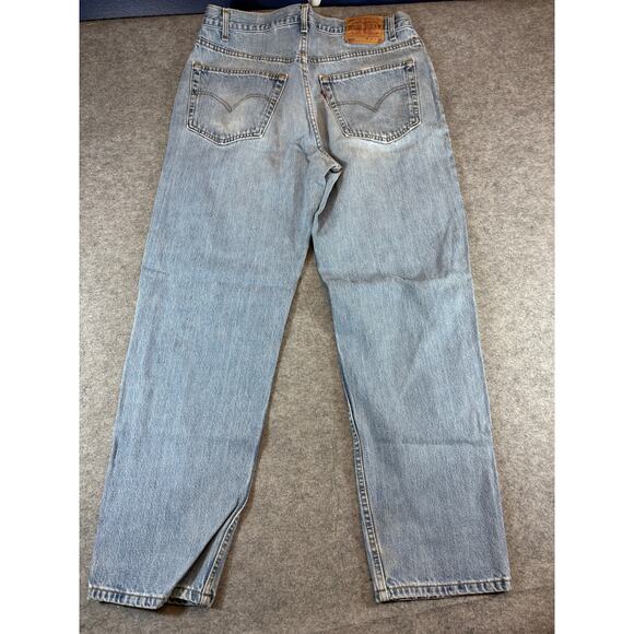 Vintage 90s Levis 550 Relaxed Straight Jeans Mens 33x30.5 Blue Red Tab Grunge - Picture 1 of 9